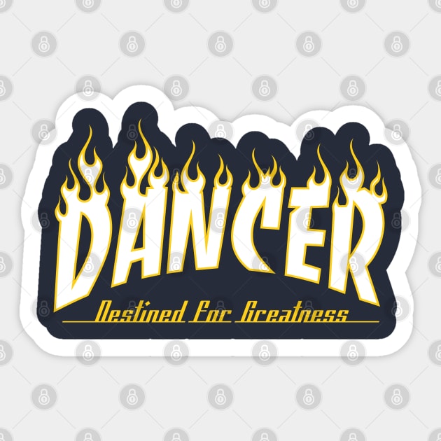 DANCER (white text) Sticker by CV_GRAPHICTEEZ